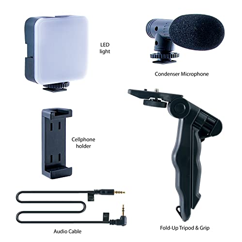 Canal Toys New Studio Creator Podcast & Vlogging Kit – Record Your own podcasts and Vlogs Like Your Favorite influencers! Fold-up Tripod, LED Light & Microphone. Ages 8+ by Canal Toys - Image 2