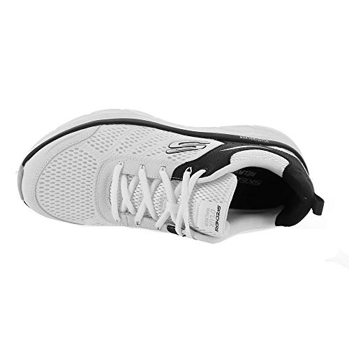 Image of Skechers Men D'Lux Walker Walking Shoes Black /White,10 UK