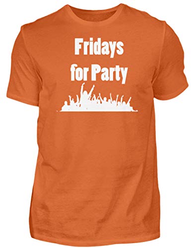 T-shirt haut de gamme homme Fridays for Party orange de taille S
