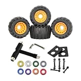 idqwsswt Professionelles Skateboard Rollen und Achsen Set mit Riser Pads.