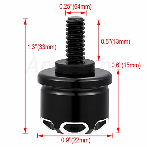 Amazicha Black Stainless Steel Rear Seat Bolt Screw Mount Compatible For Harley Davidson Touring Sportster Softail Dyna 1996-2023 #TOP1