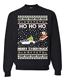 Ho Ho Ho Merry Cybertruck Funny Meme Ugly Christmas Sweater Unisex Crewneck Graphic Sweatshirt,...
