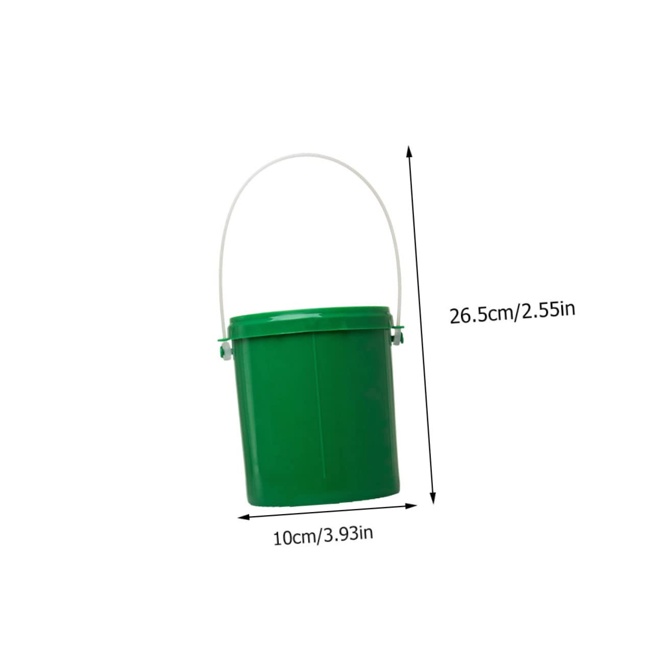 POPETPOP Secchio Leggero Plastica Verde 2 Pezzi Esche da Pesca Resistente agli Urti Contenitore Vermi Vivi