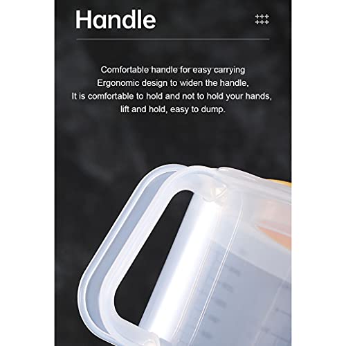 Vaso medidor de 2.5L con tapa transparente para repostería miniatura 6