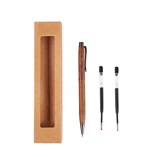 Artinova Wooden Gel Pen Black Ink Handcrafted with Two 0.5mm Black Ink Refills Made of Walnut ARTA-0059