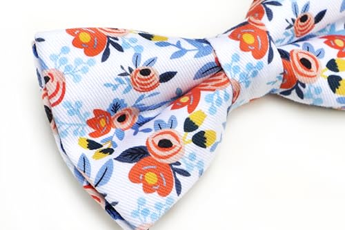 Image of Colorful Fun Pattern Pre-Tied Bow Tie Mens Floral Space Adjustable Bowtie