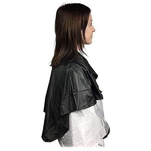 colorscosmetics Waterproof Hairdressing Salon Hair Cutting/Shampoo/Dyeing Cloth Cape Apron (Black) 2