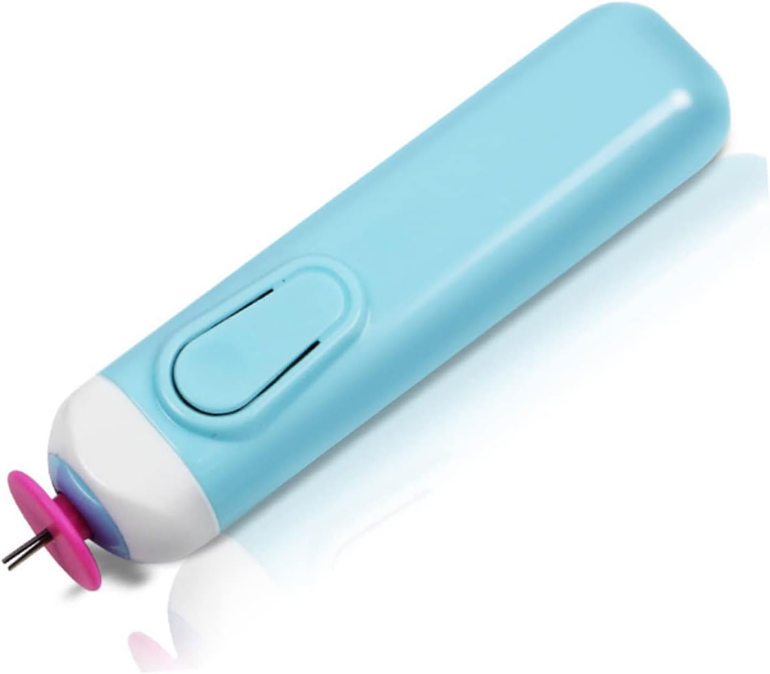 Tofficu Electric Quilling Paper Tool for DIY Crafts Automatic Paper Winder Pen Sky-Blue Battery-Free Design