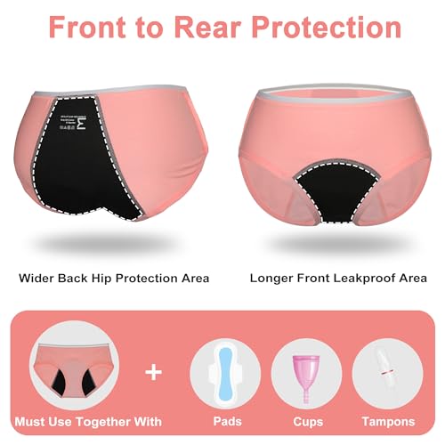 Period Underwear for Teens Heavy Flow High Absorbency Girls Menstrual Panties Cotton Leakproof Protective Briefs3