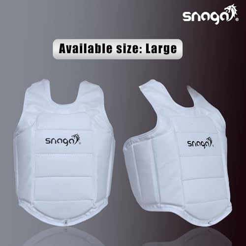 Image of Snaga Taekwondo, Karate, Boxing and Kickboxing Chest Guard for Enhanced Protection and Comfort During Training and Competitive Events (Large)