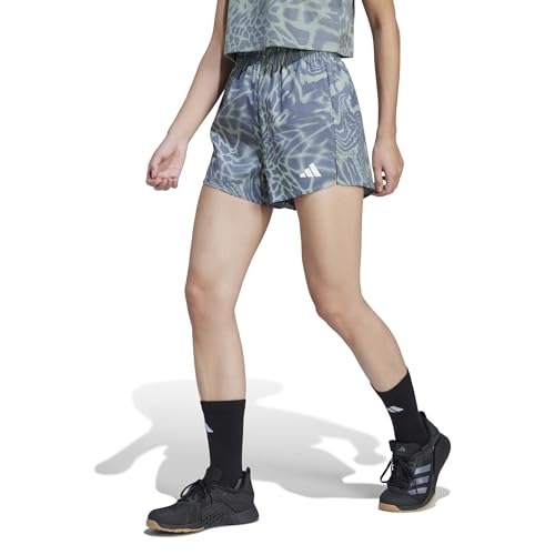 adidas ショートパンツトレイン エッセンシャルズ 総柄プリント ワークアウトショーツ KUD17レディース