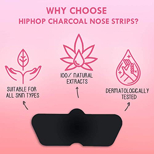 HipHop skin care Cleansing Charcoal Nose Strips Combo, Blackhead Removers, Whiteheads Remover, Pore Cleanser, With Natural Extracts, For Women, All skin Types Women 20 Nose Strips (Pack Of 2)