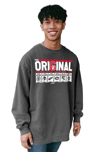 Sudadera NHL de cuello redondo negra estilo urbano para el invierno