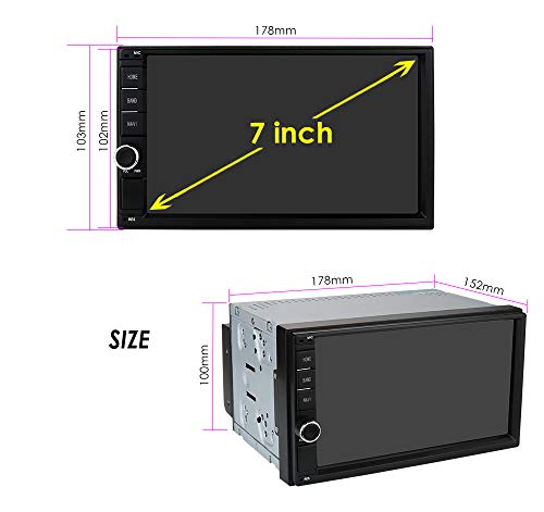 Universele Android 10 navigatie 7 inch 2 Din Radio Ondersteuning WiFi Bluetooth Spiegel Link RDS Stuurbesturing DAB… - Image 7