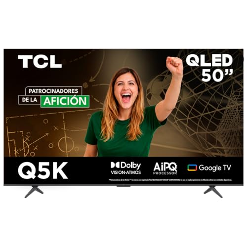 Opiniones y reviews de pantalla 70 pulgadas 4k para comprar hoy. 46 TCL Smart TV 2025 Pantalla 50' 50Q5K Google TV QLED 4K Google Assistant | Hands Free Voice Control | Alexa | VisionHDR10+| AiPQ™ | Micro Dimming | NITS350 | Panel 60 Hz