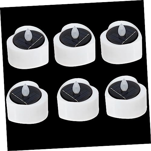 Milisten 6 Piezas Luz De Velas Solares Velas De Luz De Té Led Luces Té Exterior Solar Candelitas Led Más Cálido Te Ligero Lámpara Linternas Ligero Sin Baterías Nimh