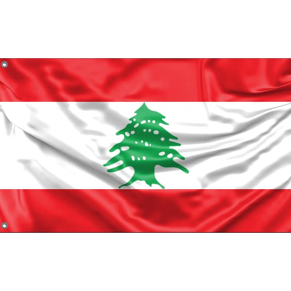 Lebanon Flag Icon Set. Lebanese Pennant In Official Colors And - Foto 3