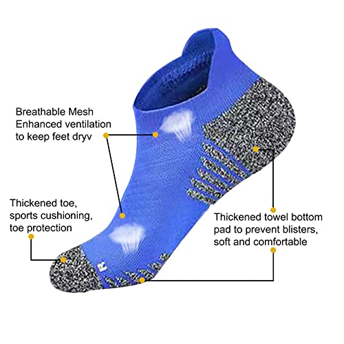 Athletic Running Ankle Socks for Men and Women - Anti Blister Low Cut Socks - 4 Pairs & 6 Pairs2