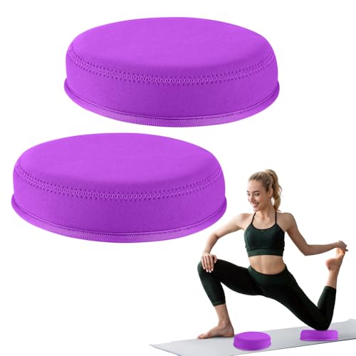 ECOESPTI Yoga Knee Pad 1.57 Inch Thick Memory Foam and EPE Foam for Knees Elbows Wrist Hands Head Yoga Pilates Work Out Kneeling Pad Exercise Mat 2 purple