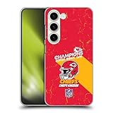 Head Case Designs sous Licence Officielle NFL Casque des Chiefs De Kansas City Vainqueur du Super Bowl LVIII 2024 Coque Dure pour l'arrière Compatible avec Samsung Galaxy S23 5G