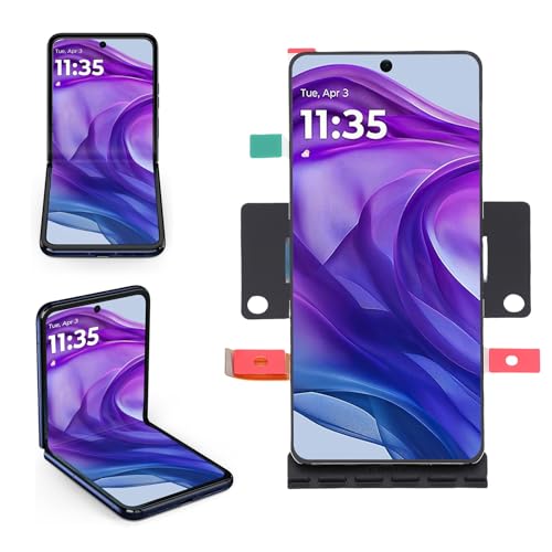 Acogedor Moto Razr 2024 50 50 Ultra�X�N���[�������p�t���b�v�t�����gXT2451 3 LED�f�B�X�v���C�^�b�`�X�N���[���f�W�^�C�U�[�A�Z���u�������p�w��F�ؕt��