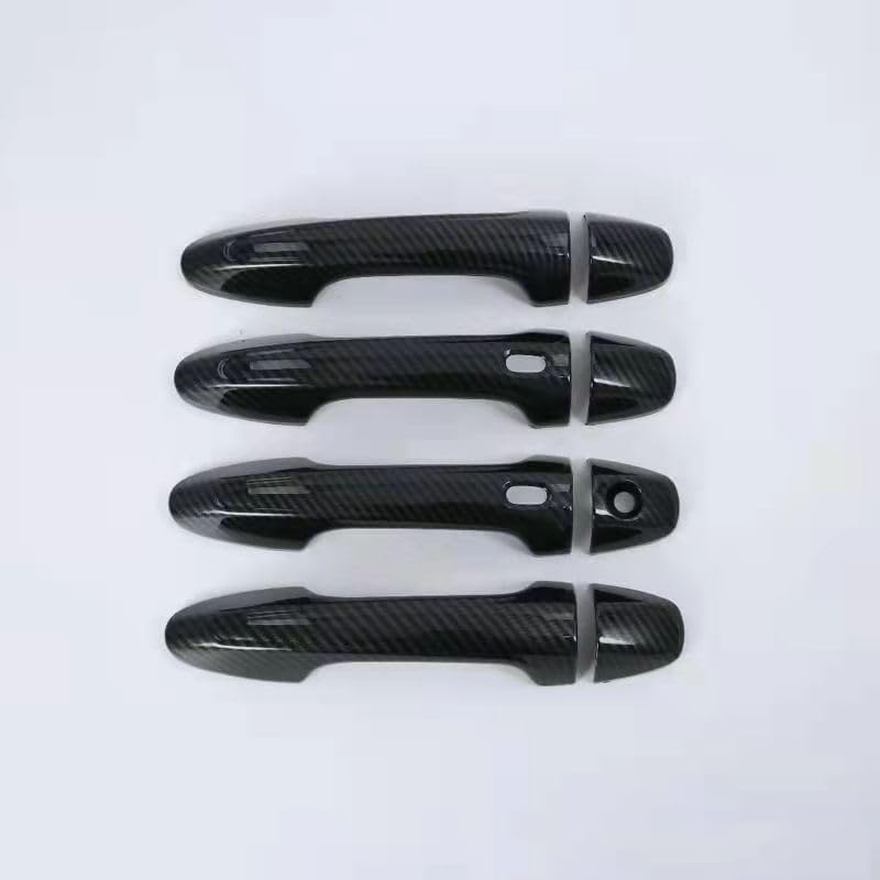 VSIOK Car Exterior Door Handles for HILUX REVO Rocco, Door Handle Cover Protector Anti-Scratch Outside Door Handle,C/Matte Black