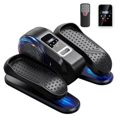 Kjocie Foot Exerciser, Electric Pedal Exerciser, LCD Display & 12 Adjustable Speed Foot Pedal Exercise Machine, Portable & Quiet Exercise Equipment for Seniors, Mini Under Desk Pedal Exerciser