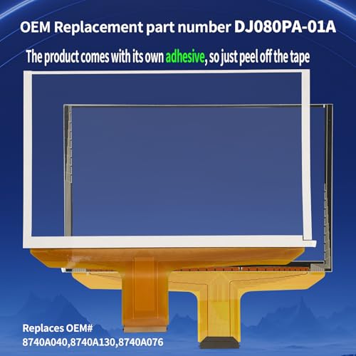 Image of Touch Screen Replacement Digitizer DJ080PA-01A Fit 2014-2018 Chevy Silverado 1500 Tahoe Chevy Colorado 2015 GMC Sierra Acadia Terrain Yukon Trucks SUV Mylink 8-inch Touchscreen Radio Navigation