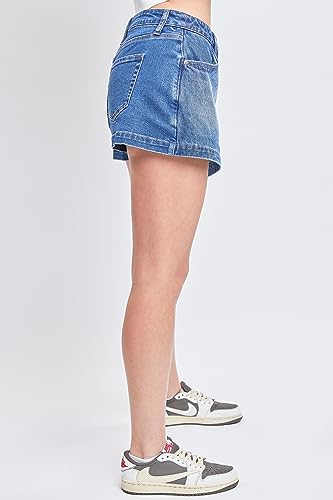 YMI Saia-calça jeans feminina, Preto, 7