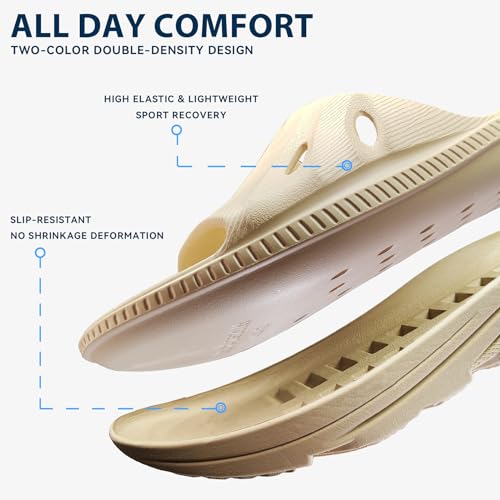 Womens Recovery Sandals Slides for Mens Plantar Fasciitis Sport for Sandals Comfortable Orthotic Athletic Arch Support Slides, Lightweight Cloud Slippers Thick Cushion Open Toe4