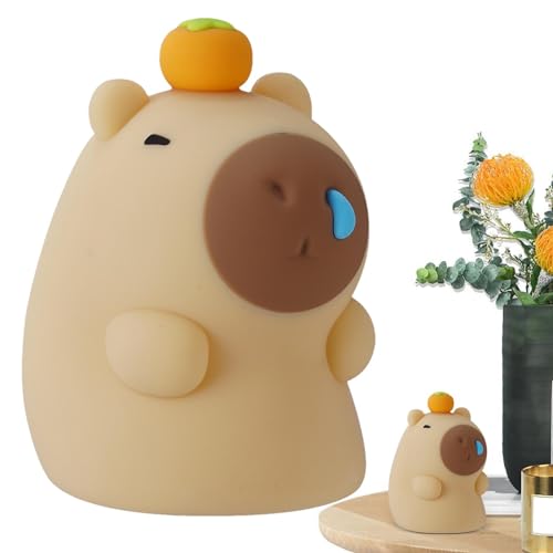 tongfeng Capybara - Lámpara de noche para guardería, lámpara multicolor, 3 luces nocturnas regulables y sensibles al tacto para niños pequeños, ambiente relajante para dormir