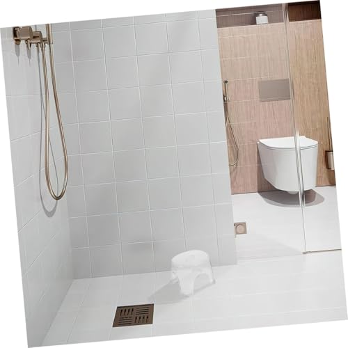 Tabouret de bain transparent antidérapant siège polyvalent pour douche et repose-pieds PP