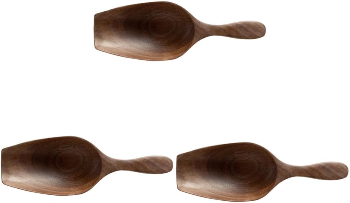 3pcs Wooden Coffee Bean Scoop Ergonomic Tea Shovel for Kitchen Use for Coffee Tea Sugar and Spices Crafted from North Easy to Clean and Comfortable to Hold