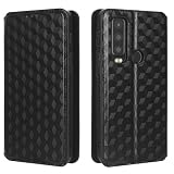 DayQiQiPu Housse pour Motorola Defy 2 / Cat S75 BM1S1B (6,6 Pouces) Étui en Cuir PU avec Motif 3D Cube Coque Portefeuille à Rabat et Fermeture magnétique avec Support, Noir