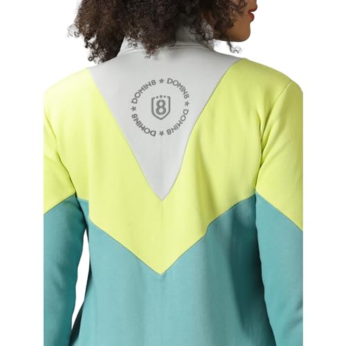 Image of DOMIN8 Women's Quilted Hooded Sweat Shirt with Kangaroo Pockets. (S) Grey