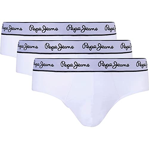Pepe Jeans Calzoncillos para Hombre (Paquete de 3), Blanco (Blanco), M
