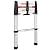 MEANFUN 8.5 FT Aluminum Telescoping Ladder, One-Button Retraction Folding Extension Ladder for RV Roof Loft, ANSI Certified Portable Telescopic Ladder with Safe Slow Down Design, 330 Lb Capacity