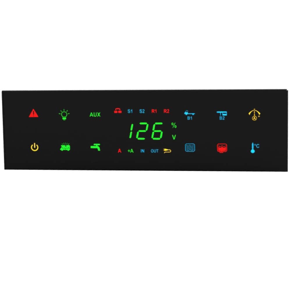 pro-Styling Nordelettronica Panel de control NE266 con vidrio negro para autocaravana, caravana y barco