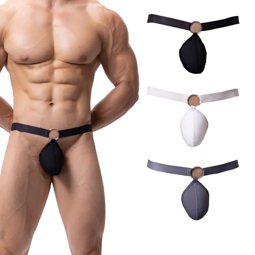 Men's Spandex Thong Low Rise Bulge Bikini Briefs Underwear2