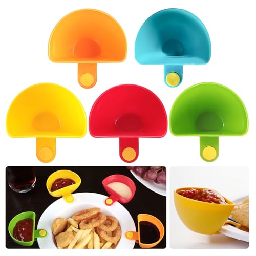 LINGJIA 5 Stück Dipschalen Set, Raclette Teller, Snack Teller Dipping...