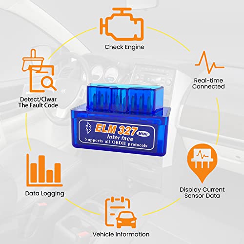 Mini Elm327 Obdii Car Auto Diagnostic Scanner Car Failure Detector Professional Bluetooth Scan Tool And Code Reader For Android Windows #TOP3