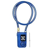 Candado de Cadena Antirrobo, 110db Cerradura de Alarma de Seguridad Sin Llave Inteligente Contraseñas de 4 Digitales Candados de Combinación Impermeables Para Bicicletas Puertas de Motocicletas Puerta