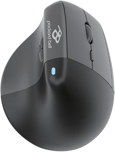 Packard Bell ErgoFlow Pro Wireless Ergonomic Vertical Mouse with Bluetooth & USB-C Charging