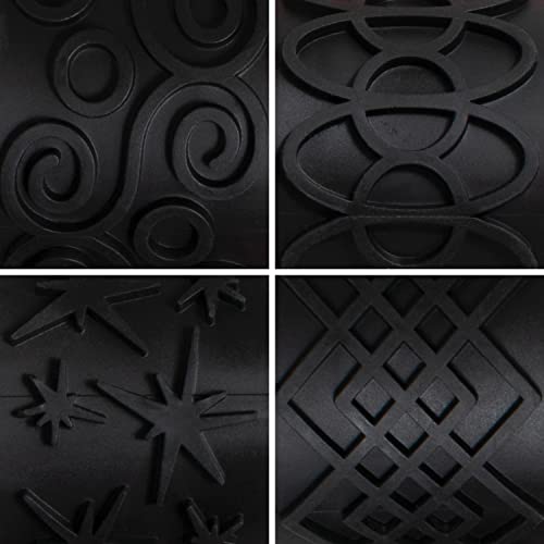READY 2 LEARN Paint and Dough Explorers - Set 2 - Set of 4 - Sturdy, Chunky Texture Rollers for Kids and DIY - Art Tools for Pottery, Posters and Dough - Thumbnail 3