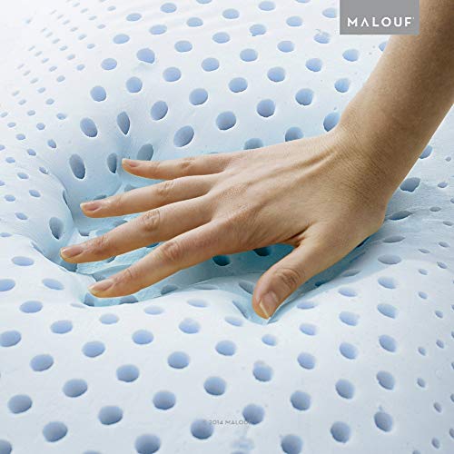 MALOUF Zoned Dough Gel-Infused Memory Foam Bed Pillow-5-Year U.S. Warranty-Queen-Mid Loft, Queen Mid Loft by MALOUF - Image 4