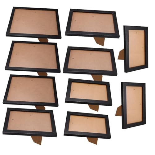 JECOMPRIS 10piezas Marcos De Madera Vacíos Fácil Cambio De Fotos Para Decoración