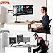 Triple Monitor Stand, Heavy Fully Adjustable Motion Mount Fits 3 Screens up to 27 inche, Free Standing Desk Stand with Base and Cable Management, 22 lbs Weight Capacity per Arm, Black