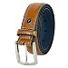 Nautica Men's Feathered Edge with Double-Stitch Casual Leather Belt,Cognac,42