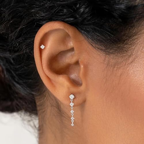 Gold Hoop Earrings Set for Women 14K Gold Silver Plated Huggie Earring Pack Multiple Piercing Dainty Cartilage Earring Hypoallergenic Trendy Cubic Zirconia CZ Earring Stack Jewelry Gifts4