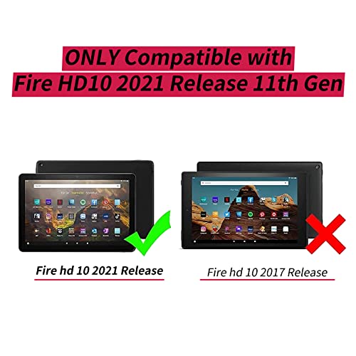 Case for All-New Kindle Fire HD 10 & 10 Plus Tablet 11th/13th Generation 2021/2023 Lightweight Smart Case Adjustable Stand Protective Cover with Auto Wake/Sleep - Purple Dragon by BFSEROBJ - Image 7